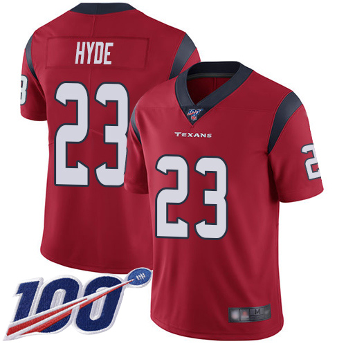 Houston Texans Limited Red Men Carlos Hyde Alternate Jersey NFL Football #23 100th Season Vapor Untouchable